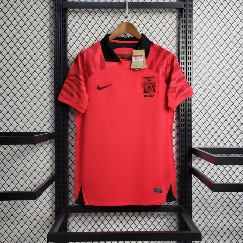 Camisa Coreia Do Sul Home 2022/23 Nike Torcedor Masculina - Vermelha