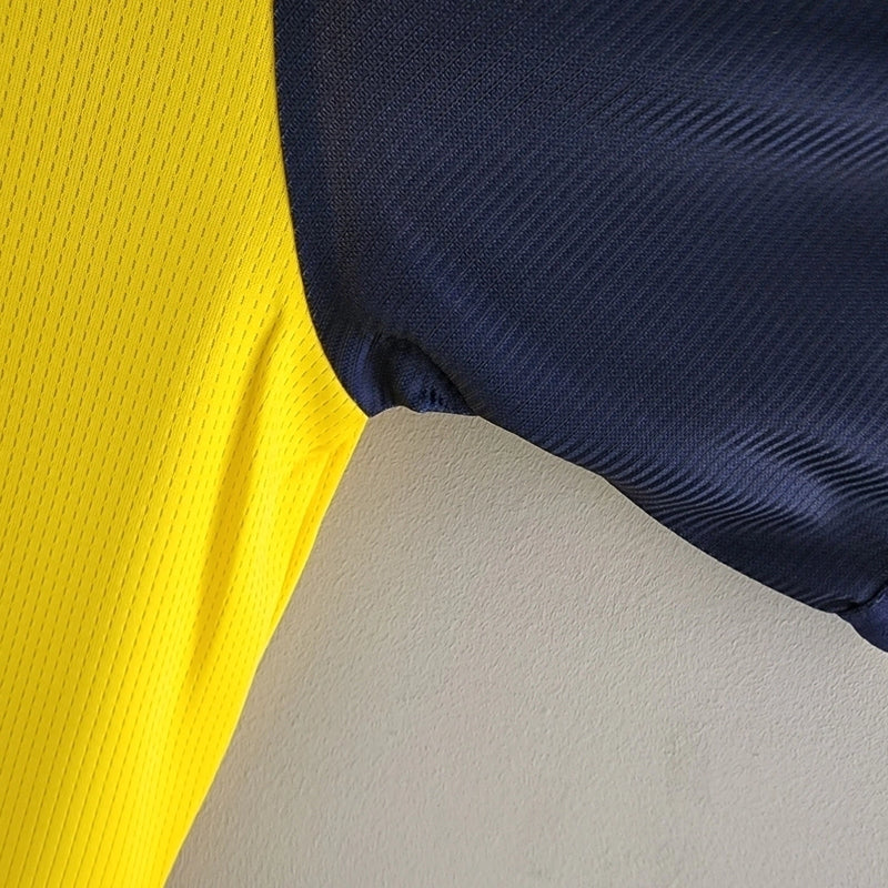Camisa Equador Home I 2022/23 Torcedor Masculina amarela, uniforme principal da seleção equatoriana La Tri, escudo bordado no peito, design moderno e tecido leve respirável."
camisa Equador 2022/23 amarela
camisa seleção Equador masculina
camisa de futebol Equador La Tri
uniforme Equador 2022