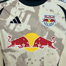 Camisa New York Red Bulls Home I 2025/26 Adidas Torcedor Masculina Cinza, uniforme MLS, escudo bordado, tecnologia AEROREADY, Waze Mix"