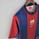 Camisa Barcelona Home I 1998/99 Nike Torcedor Masculina - Grená e Azul