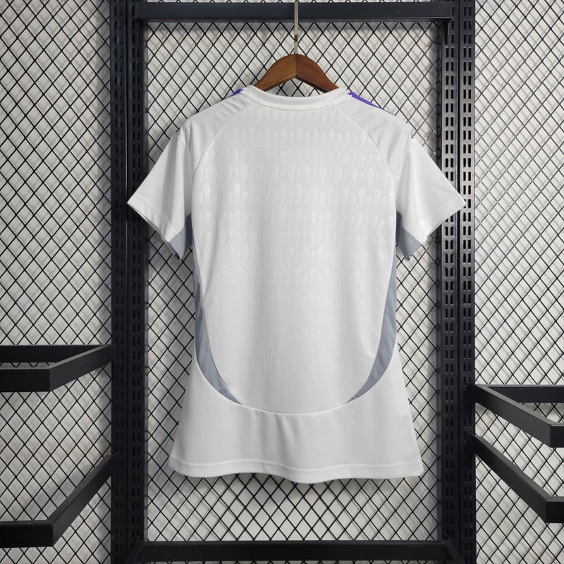 Camisa Flamengo Goleiro 2023/24 Adidas torcedora Feminina - branco/Roxa