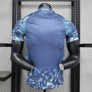 Camisa Ajax Away (2) 2024/25 Adidas Jogador Masculina azul com detalhes laranja, versão oficial Player Issue slim fit"
