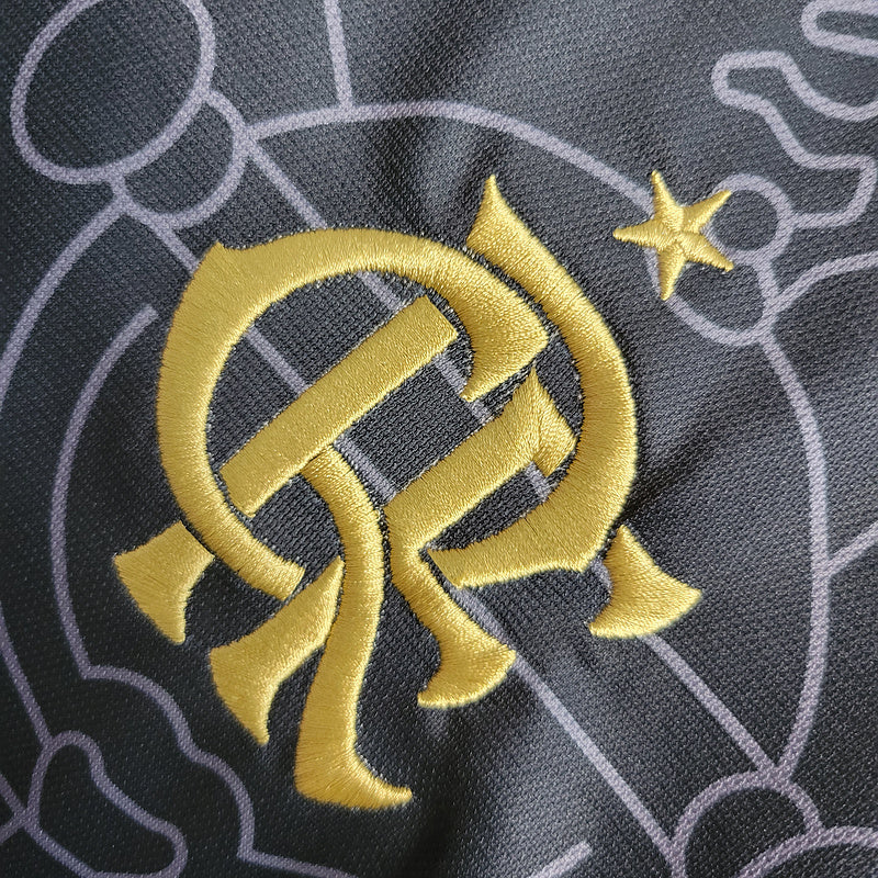Camisa flamengo 2022/23 Edição "Tri Libertadores" Torcedor masculina - preta/dourada
