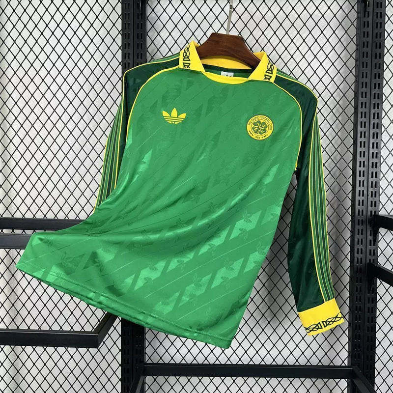 Camisa Celtic Origens Jogador  Masculina Manga Longa - Verde