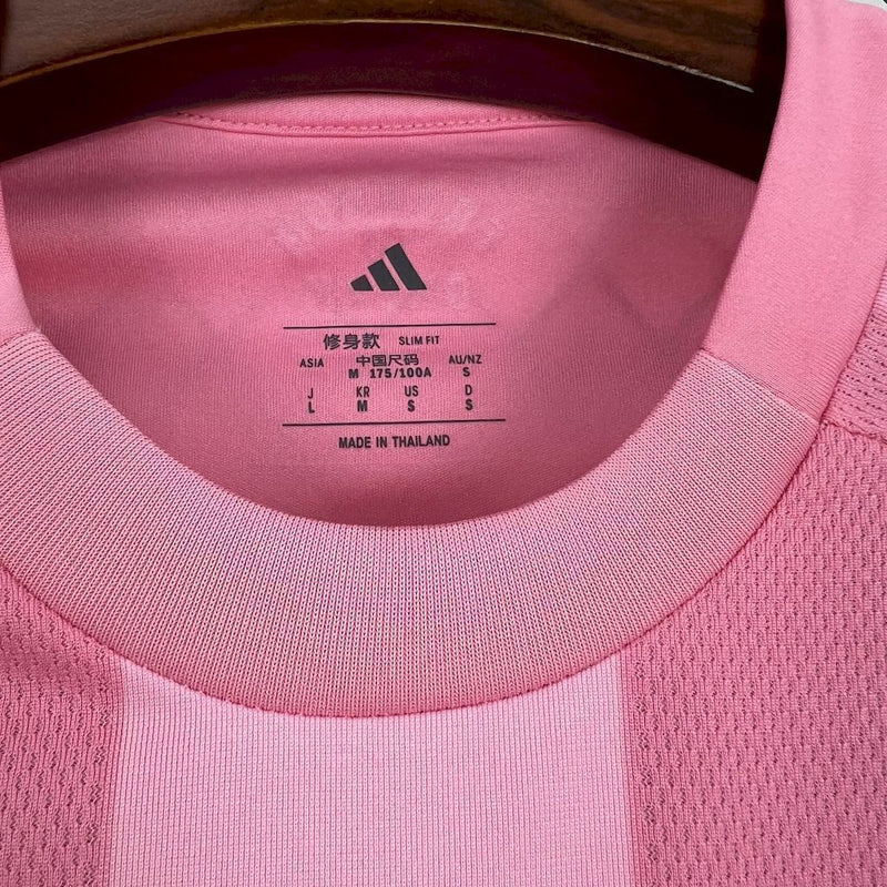 Camisa Inter Miami 2025/26 Adidas Rosa - Modelo Torcedor Masculino com escudo bordado e tecnologia AEROREADY.
