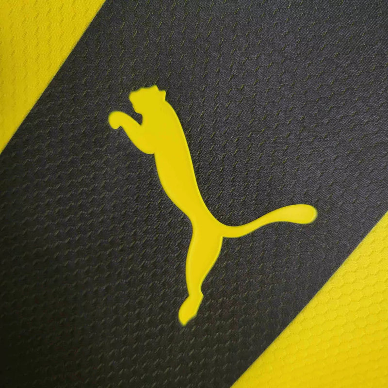 Camisa Peñarol Home I 2023/24 Torcedor Masculina Amarela e Preta, uniforme clássico uruguaio, escudo bordado, tradição e conforto para torcedores"

