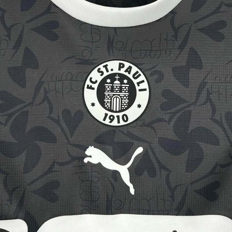 Camisa St. Pauli Third III 2025/26 Puma Torcedor Masculina - Preta
