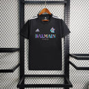 Camisa Flamengo x Balmain 2024/25 Adidas Torcedor Masculina - Preto