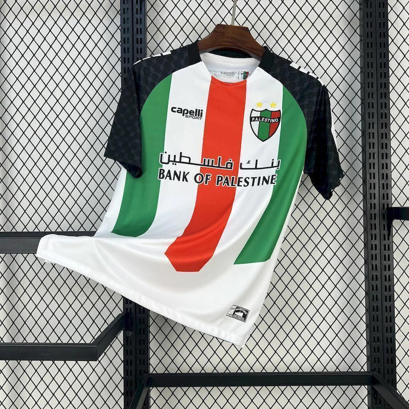 Camisa Palestino Home I 2025/26 Torcedor Masculina Branca, uniforme clássico, futebol chileno, escudo bordado, conforto, estilo, tradição, presente ideal para torcedores"