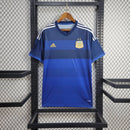 Camisa Argentina Away II 2014/15 Adidas Retrô Masculina azul marinho com detalhes celestes e dourados, modelo torcedor retrô de manga curta