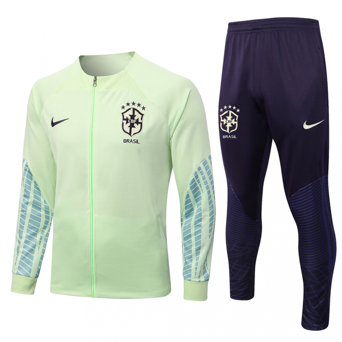 Conjunto Agasalho Treino Seleção Brasileira - Verde e Azul