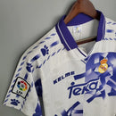 Camisa Retrô Real Madrid Third III 1996/97 Kelme Retrô Masculina - Branca e Lilás