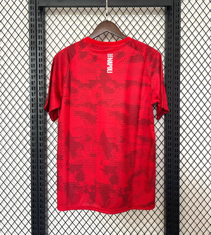 Camisa Napoli 2024/25 EA7 Torcedor Masculina - vermelha