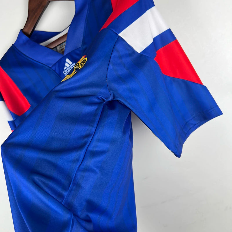 Camisa França Retrô 1992 Home Torcedor Masculina - Azul