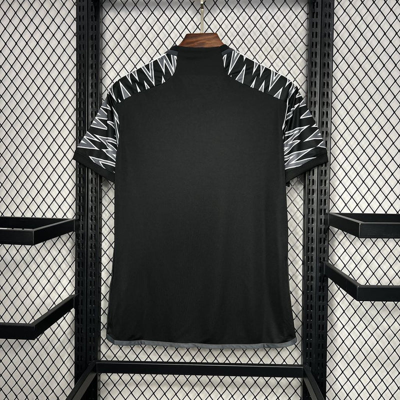 Camisa Atlético Mineiro Third III 2024/25 Adidas Torcedor Masculina oficial, preta e branca, modelo adulto com escudo do Galo e tecnologia AEROREADY