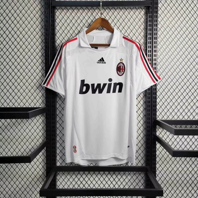 Camisa Retrô Milan 2007/08 Adidas Torcedor Maaculina -Branco