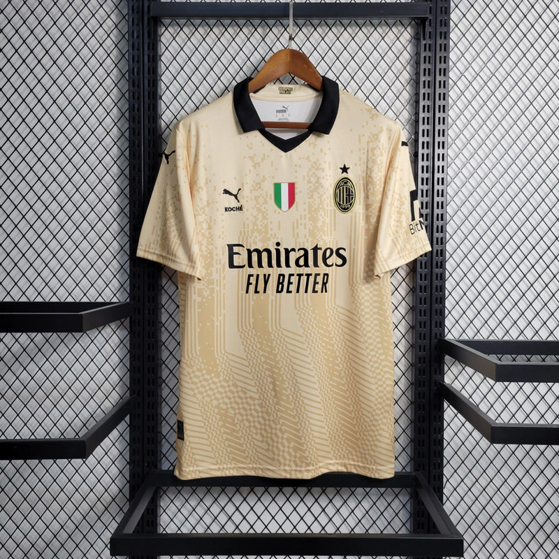 Camisa Milan 2024/25 Torcedor Masculina bege