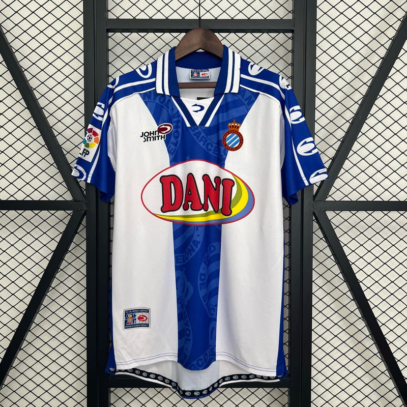 Camisa Espanyol Home I 1999/00 Retrô Masculina - Branca