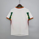 Camisa Senegal Away 2002 2003 retrô masculina branca reserva seleção africana Copa do Mundo uniforme clássico de futebol anos 2000