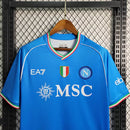 Camisa Napoli Home I 2023/24 EA7 Torcedor Masculina - Azul