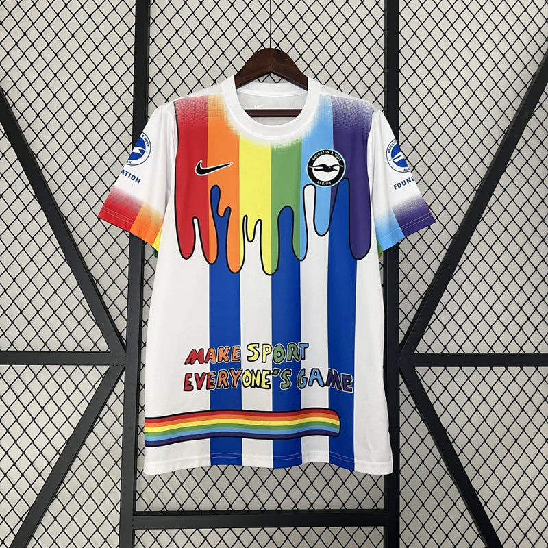 Camisa Brighton Pré-Jogo 2023/24 Nike Torcedor Masculina