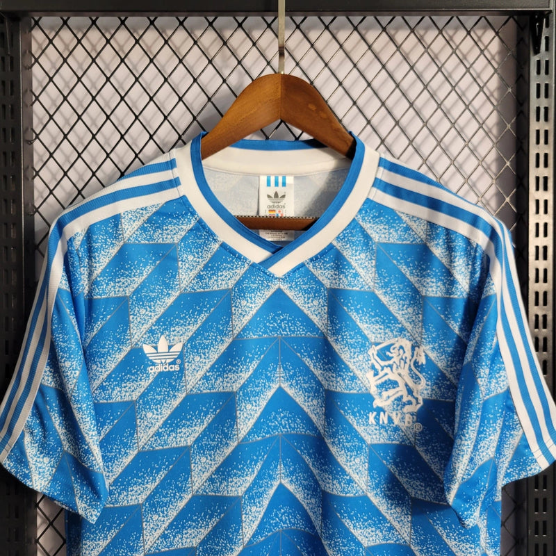 Camisa Retro Holanda II - 1988 Torcedor masculina - azul