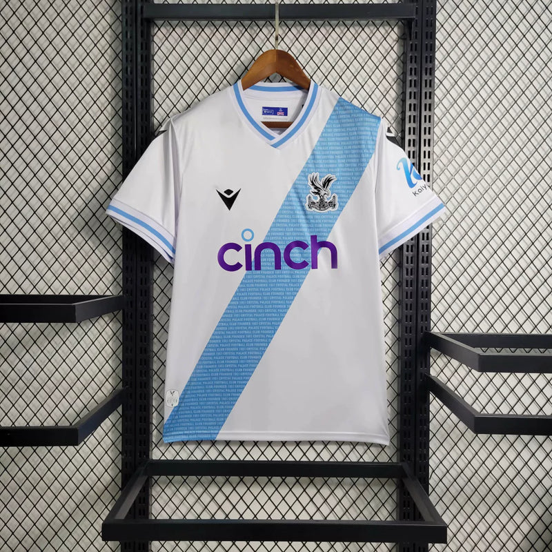 Camisa Crystal Palace Away 23/24 Torcedor Macron Masculina - Branco