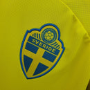 Camisa Suécia Home I 2020/21 Adidas masculina amarela com detalhes azuis, gola careca e tecido leve respirável para torcedores"