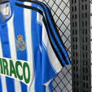 Camisa Deportivo La Coruna Home I 1097/98 Adidas Retrô  Masculina - Branca e Azul