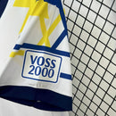 Camisa Rosario Central Away II 2025/26 Torcedor Masculina branca com detalhes em azul e amarelo, modelo confortável e leve, ideal para torcedores do time argentino.