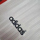 “Camisa Rangers FC Away II 1995/96 Adidas Retrô Masculina Branca, uniforme retrô histórico do Rangers, design vintage com detalhes azul e vermelho para torcedores apaixonados.”