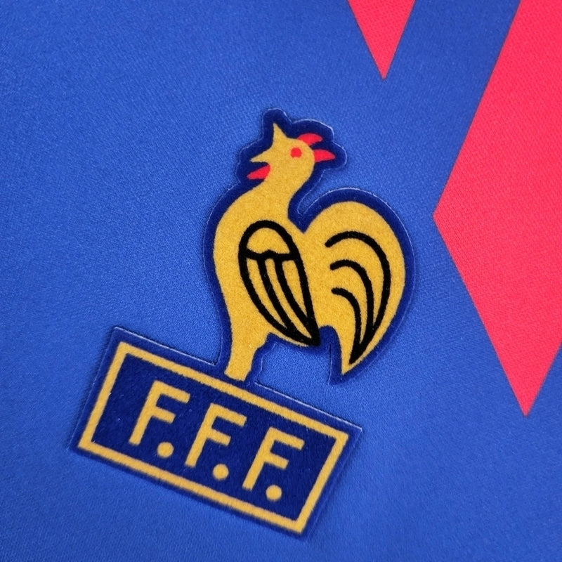 Camisa França Retrô 1989/90 Home Torcedor Masculina - Azul
