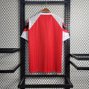 Camisa Arsenal Home I 1992/93 Adidas Retrô Masculina Vermelha com mangas brancas, gola polo, escudo bordado e logo Adidas, camiseta de futebol vintage para colecionadores e fãs do Arsenal"