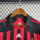 Camisa AC Milan Home I 2007/08 Adidas Retrô Masculina - Vermelha e Preta