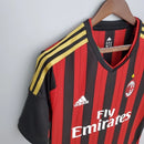 Camisa AC Milan Home I 2013/14 Adidas Retrô Masculina - Vermelha e Preta