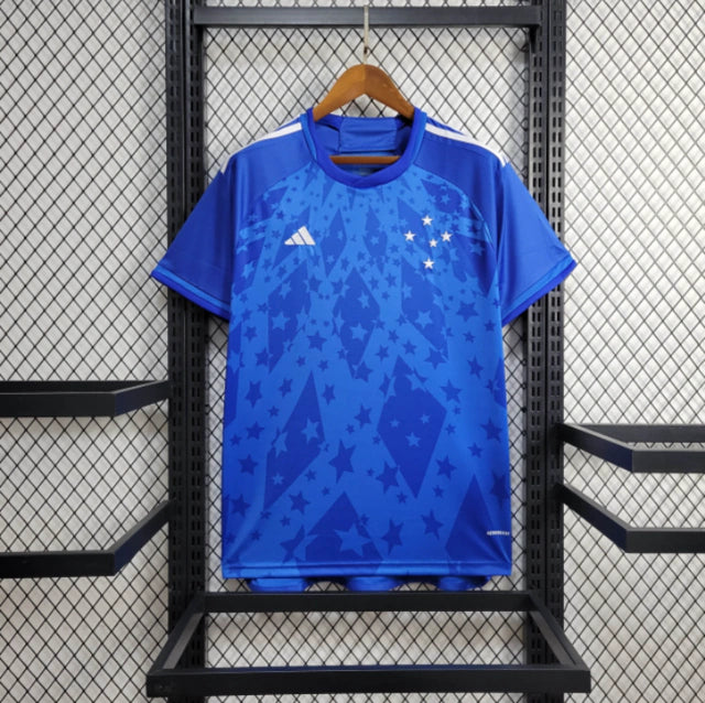 Camisa Cruzeiro Home 2024/25 Masculina Adidas para torcedor, azul com detalhes em branco, modelo oficial do clube, ideal para fãs do Cruzeiro Esporte Clube"
