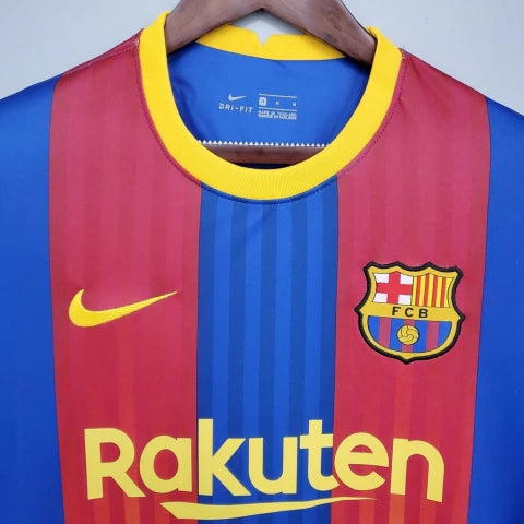 Camisa Barcelona Fourth IV 2020/21 Nike Retrô Masculina - Grená e Azul