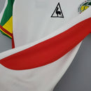Camisa Senegal Away 2002 2003 retrô masculina branca reserva seleção africana Copa do Mundo uniforme clássico de futebol anos 2000