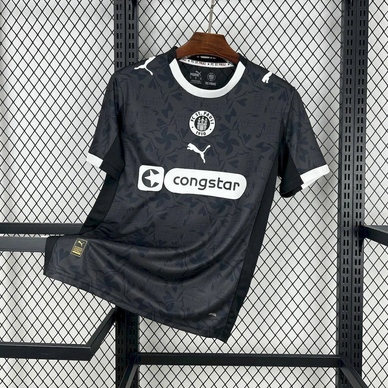 Camisa St. Pauli Third III 2025/26 Puma Torcedor Masculina - Preta
