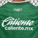 Kit Infantil Club León Home I 2025/26 – Camisa e shorts verde para crianças, uniforme completo do clube mexicano