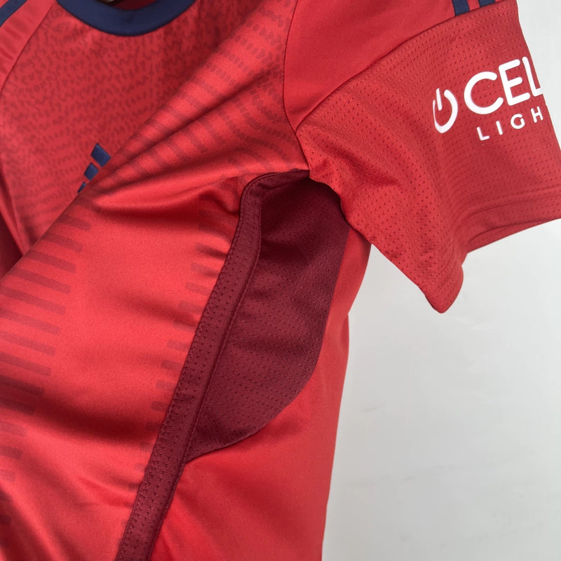 Camisa Osasuna Home I 2023/24 Adidas Torcedor Masculina - Vermelha