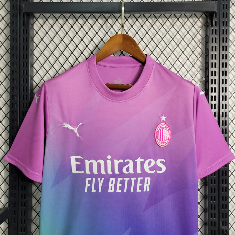 Camisa AC Milan third III 23/24 torcedor masculina - Rosa