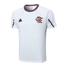 Kit Treino Flamengo Pre-Jogo 2024/25 Adidas Camisa Branca e Short Bordo