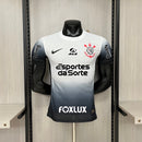 Camisa Corinthians Nike Home 2024 2025 versão jogador masculina branca com detalhes pretos