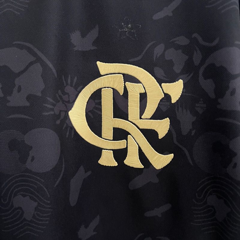 camisa flamengo 2023/24 edição "consciência negra" Torcedor Masculina - preta/dourada