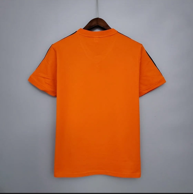 Camisa Holanda Retrô Home 1974 Torcedor Masculina - laranja