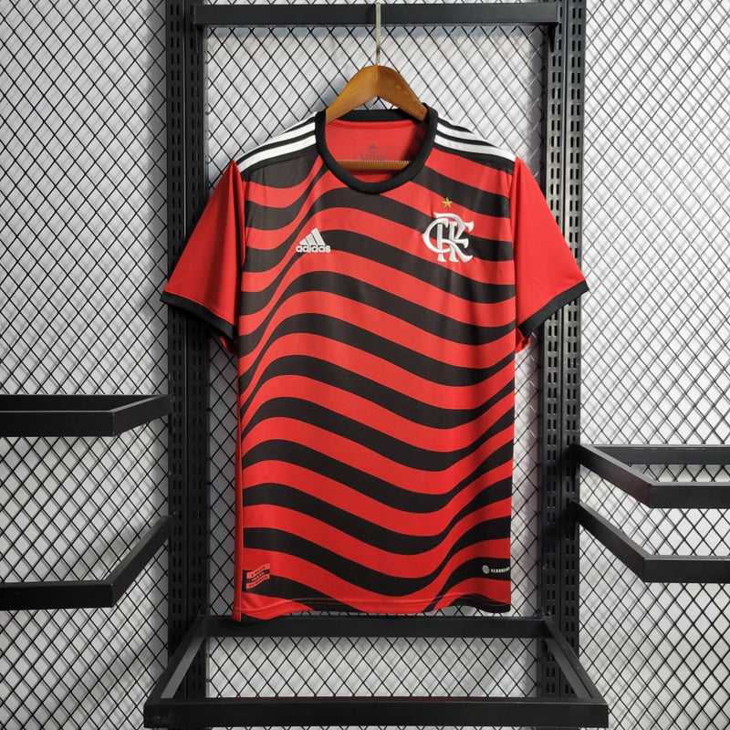 Camisa Flamengo Third (3) 2022/23  Adidas Torcedor Masculina vermelha/preta