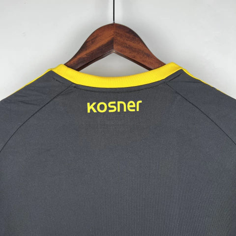 Camisa Real Zaragoza Away II 2023/24 Adidas Torcedor Masculina - Preta e Amarela