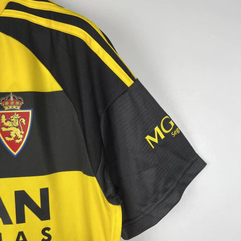 Camisa Real Zaragoza Away II 2023/24 Adidas Torcedor Masculina - Preta e Amarela