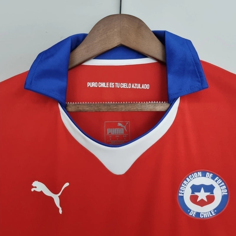 Camisa Chile Home I 2014/15 Puma Retrô Masculina - Vermelha